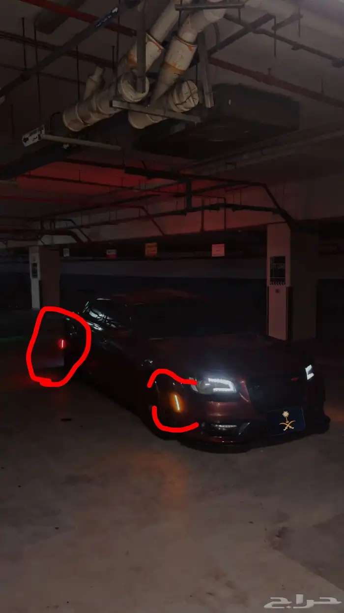 للبيع عواكس لد للكراسلير وتشارجر طقم امامي اصفر 1