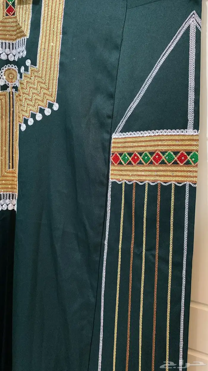 ثوب عسيري جديد لون اخضر غامق 1