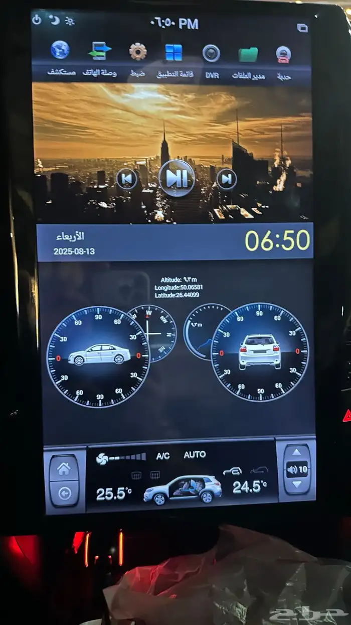 شاشة تسلا لاندكروزر vxr 6