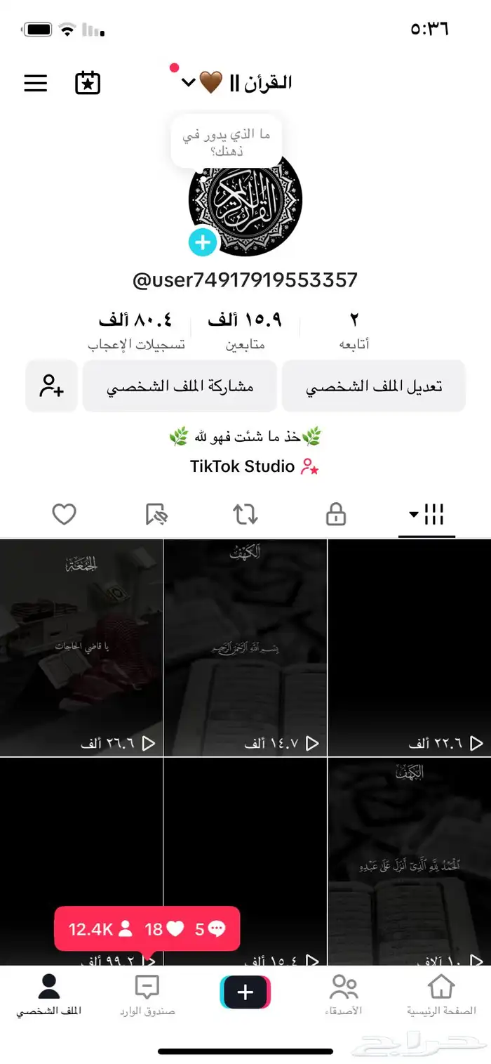 حساب تكتوك 0