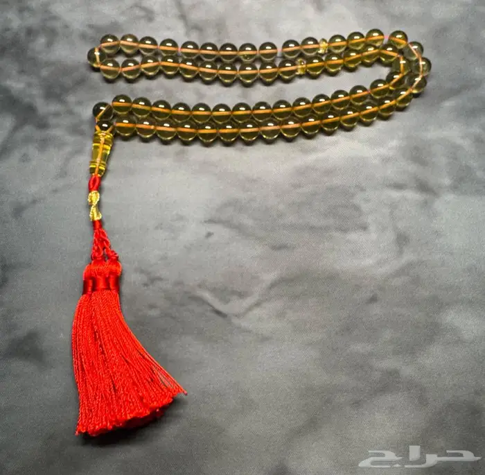 سبحة كهرمان شفاف حر 0