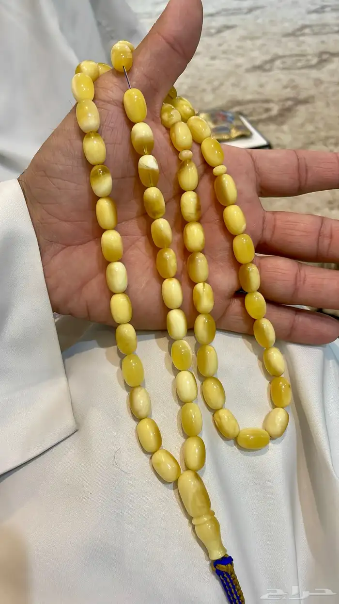 مسباح كهرمان قشطة وعسل ماخذ لون 2