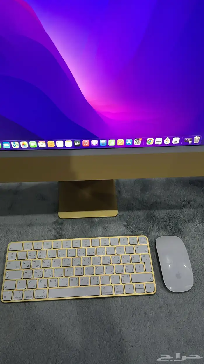 كمبيوتر imac m1نظيف لم يستخدم لون نادر 5