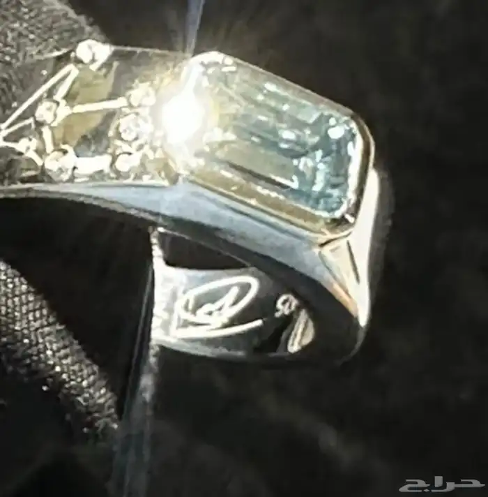 خاتم ألماس أزرق2.5ct معIGI عليه توقيع المصمم 0