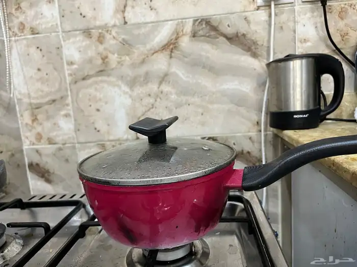 حلل طبخ و مقلاية 4 قطع استخدام شهرين chefline 6