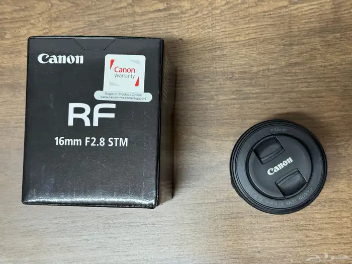 عدسة كانون شبه جديدة canon rf 16mm .. f2.8 3