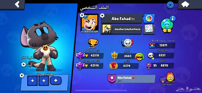 حساب بروال ستارز 0