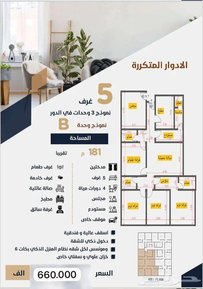 للبيع شقق تمليك وروفات بشمال جدة حي الريان 8