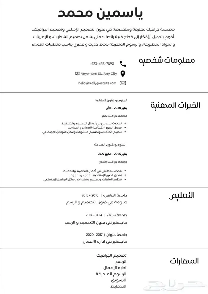 اسوي لك سيرة ذاتية بأقل الاسعار 3