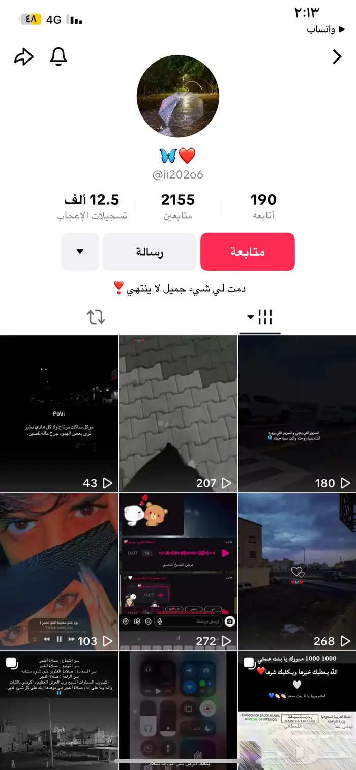 حسابات سناب و تيكتوك و انستا وتويتر ممتازه فعاله 0
