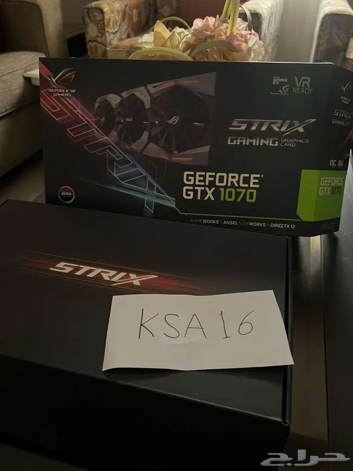 كرت شاشة ASUS GTX 1070 8GB نظيف للبيع 0