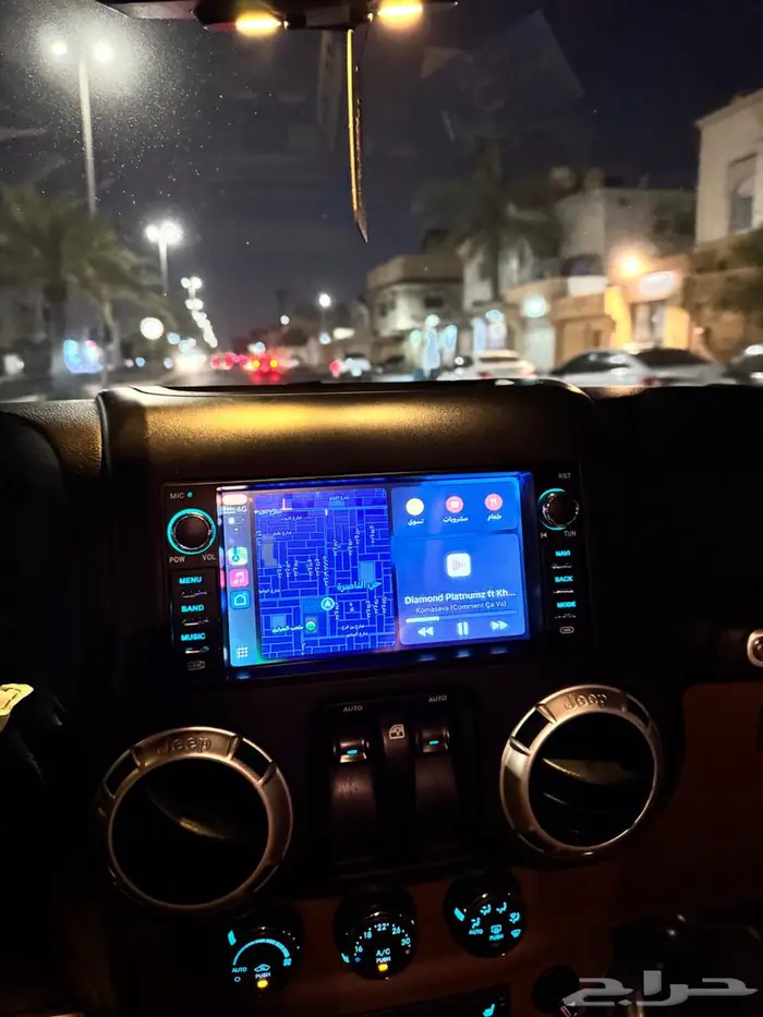 Jeep Wrangler smart tv شاشة جديدة كار بلاي 1