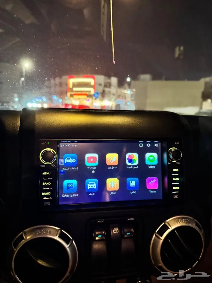 Jeep Wrangler smart tv شاشة جديدة كار بلاي 0
