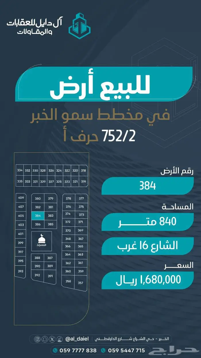 للبيع اراضي في مخطط سمو الخبر مخطط الإبداع والفن المعماري 6