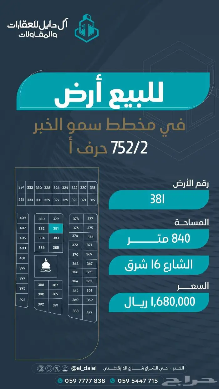 للبيع اراضي في مخطط سمو الخبر مخطط الإبداع والفن المعماري 18