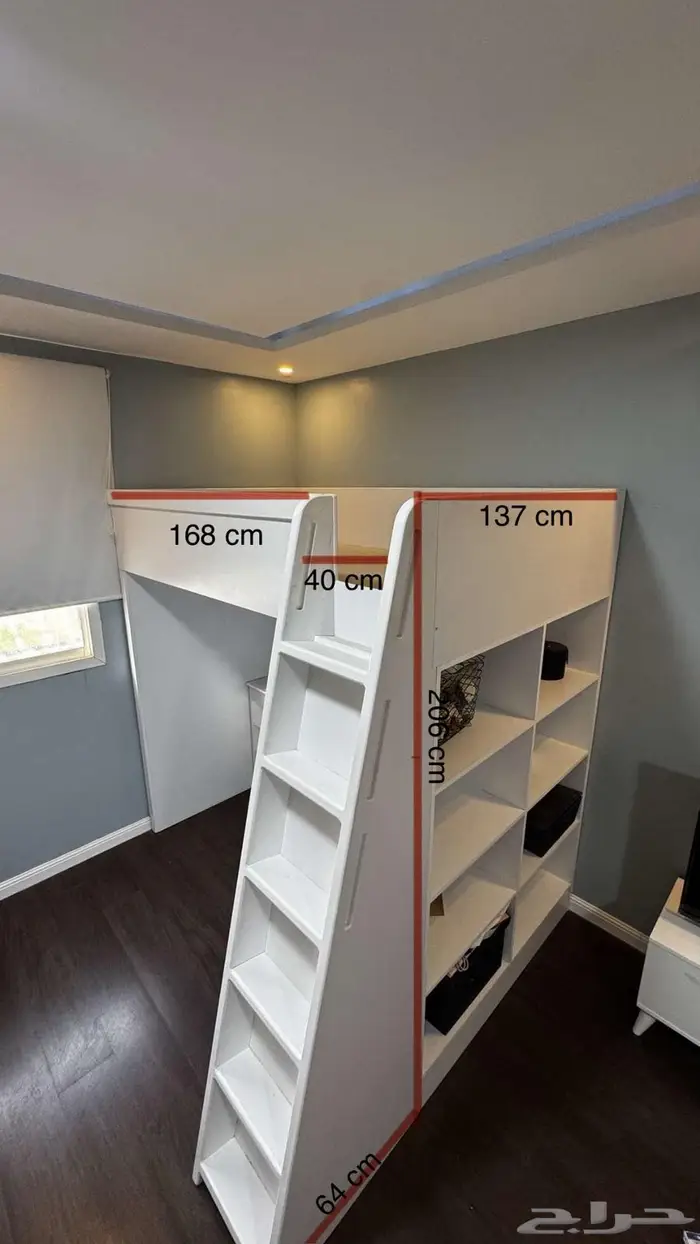 Loft bed with desk سرير طابقين مع مكتب 0