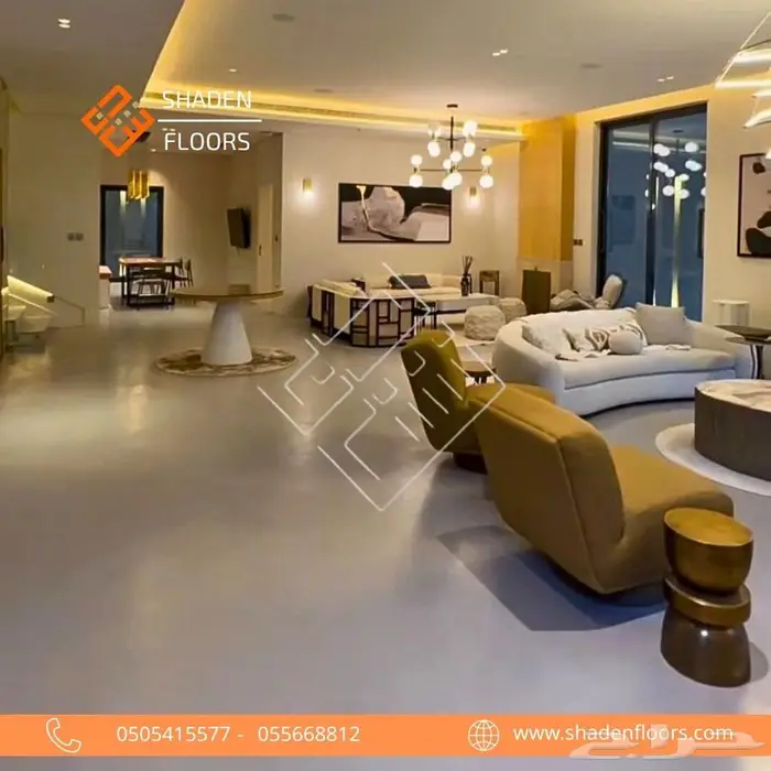 ارضيات شادن . جدران وارضيات مايكروسمنت كونكريت اسمنتي 1