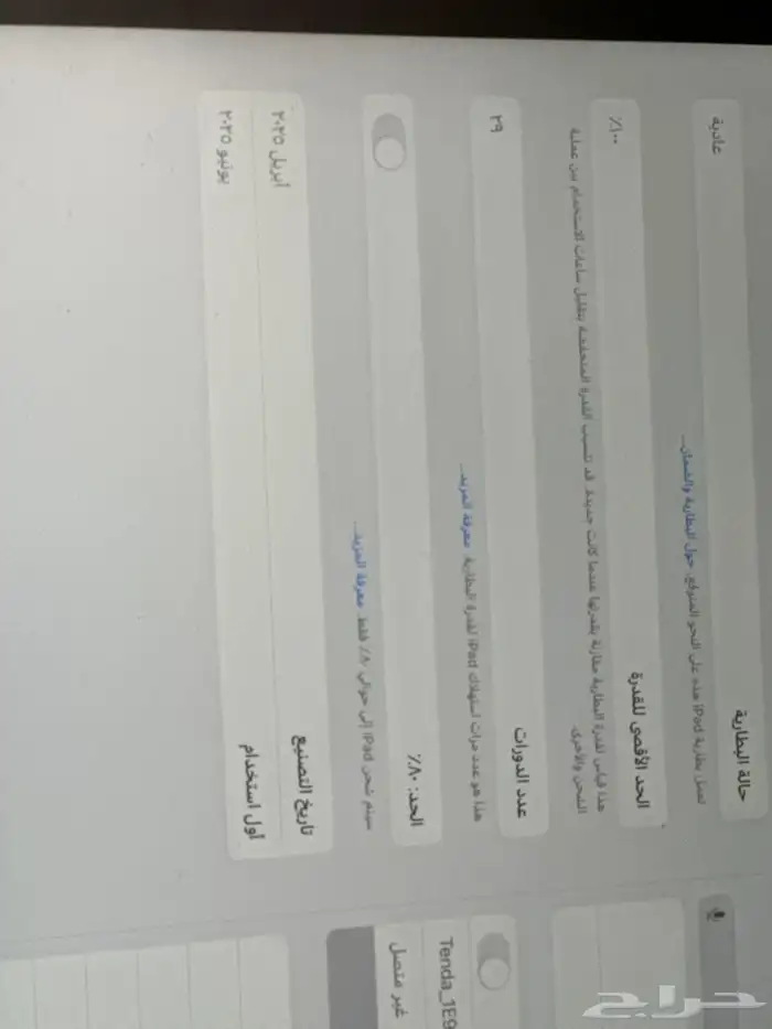 ايباد الجيل 11 a16 مساحته 128جيجا نظيف مره 2