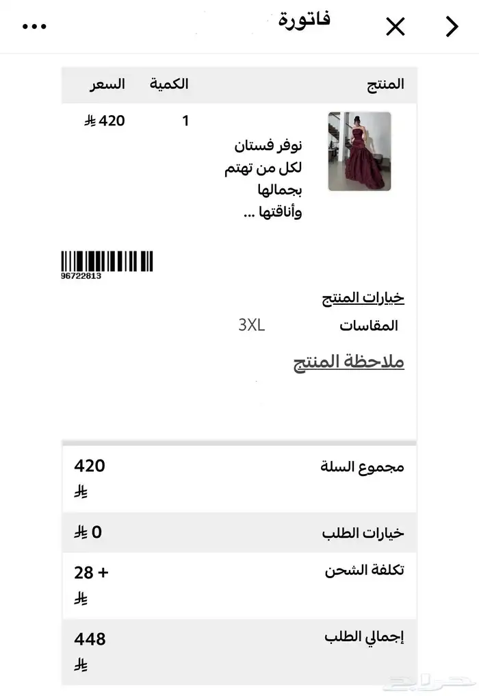 فستان لم يستخدم 1