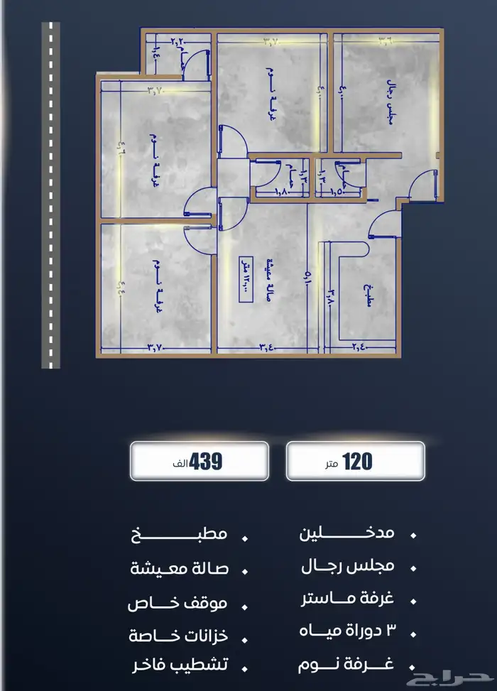 شقق تمليك للسكن والاستثمار في حي الصواري مخطط الفال 4