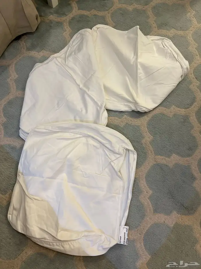 طقم تلبيسه كنب ايكيا ابيض 0