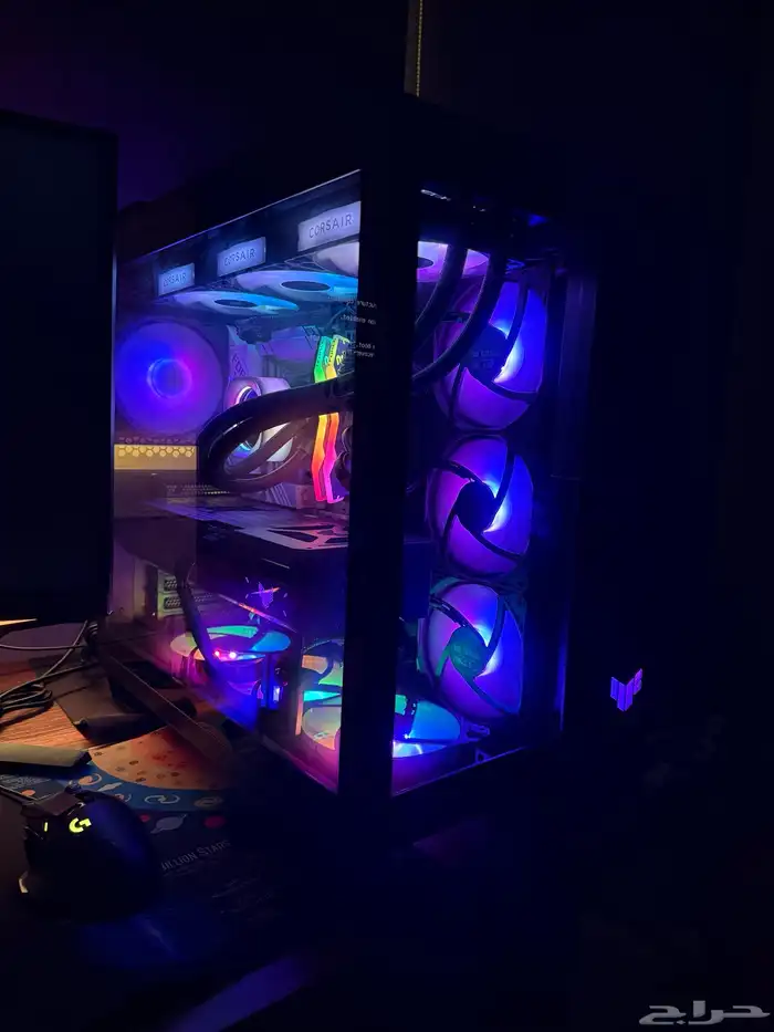 للبيع setup كامل pc مع كرت شاشه RTX 5070 TI و شاشه 2K 4