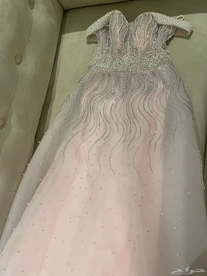 فستان وردي فخم جدا 1