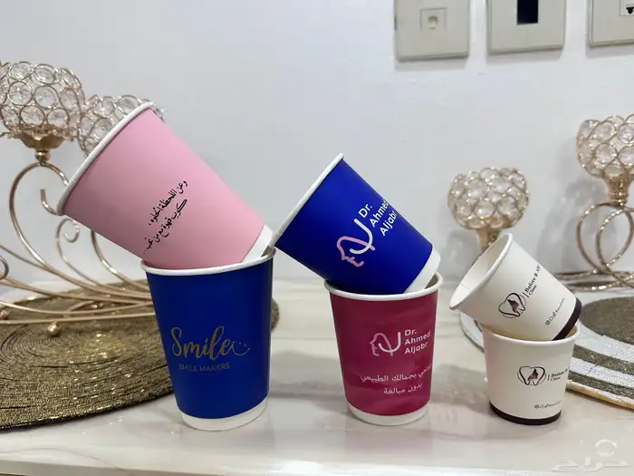 مطابع طباعة اكواب مقاسات مختلفة طباعة ملون سنغل ودبل 0