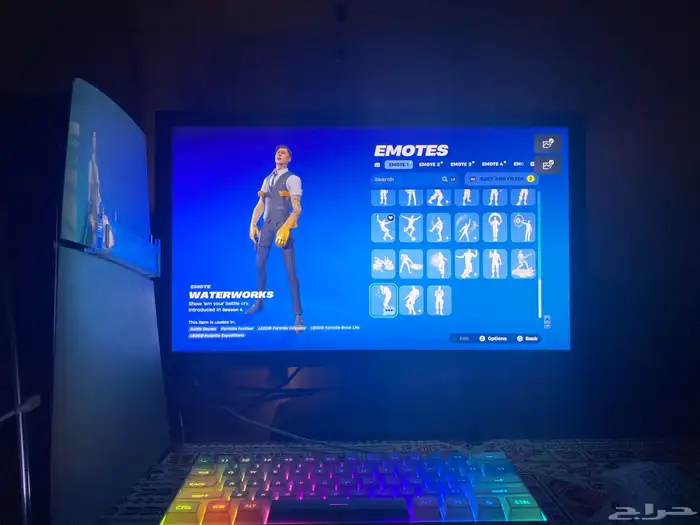حساب فورت نايت وروكيت ليق وفورت نايت 15