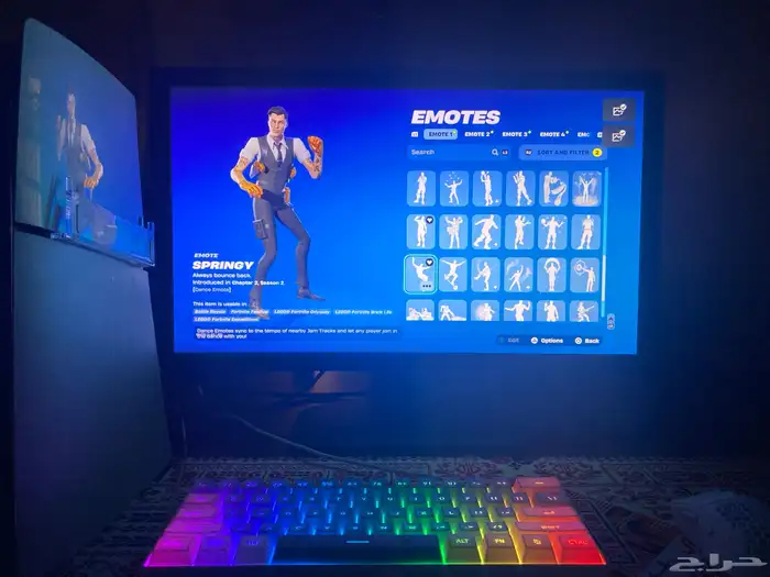 حساب فورت نايت وروكيت ليق وفورت نايت 14