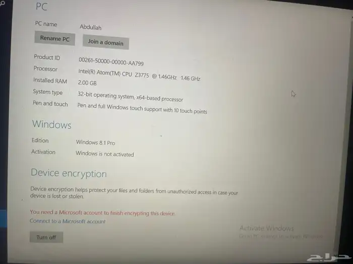 لاب توب dell 32 جيجا. بطاريه تدوم ساعتين وشاحن اصلي 4