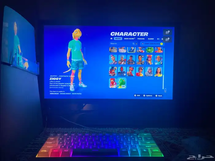 حساب فورت نايت وروكيت ليق وفورت نايت 4