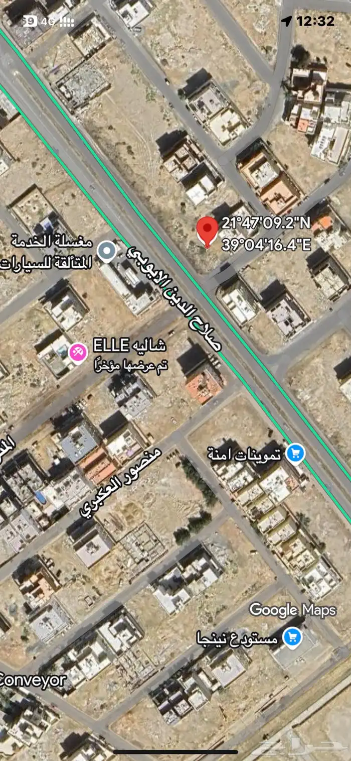 ارض تجاريه للبيع على شارعين حي الياقوت ابحر الشمالية جدة 0