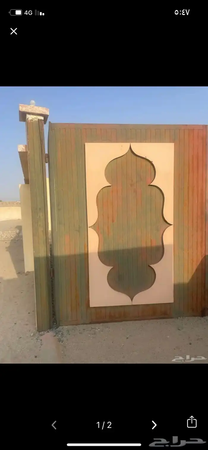 باب حديد درفتين ثقيل الطول 4 م الموقع شمال بيشة 0