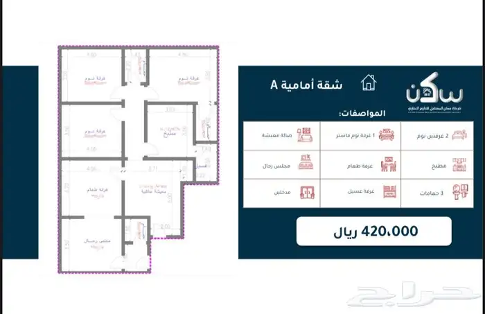 شقق تحت الانشاء 5 4غرف مخطط شمس العروس للاستثمار 7