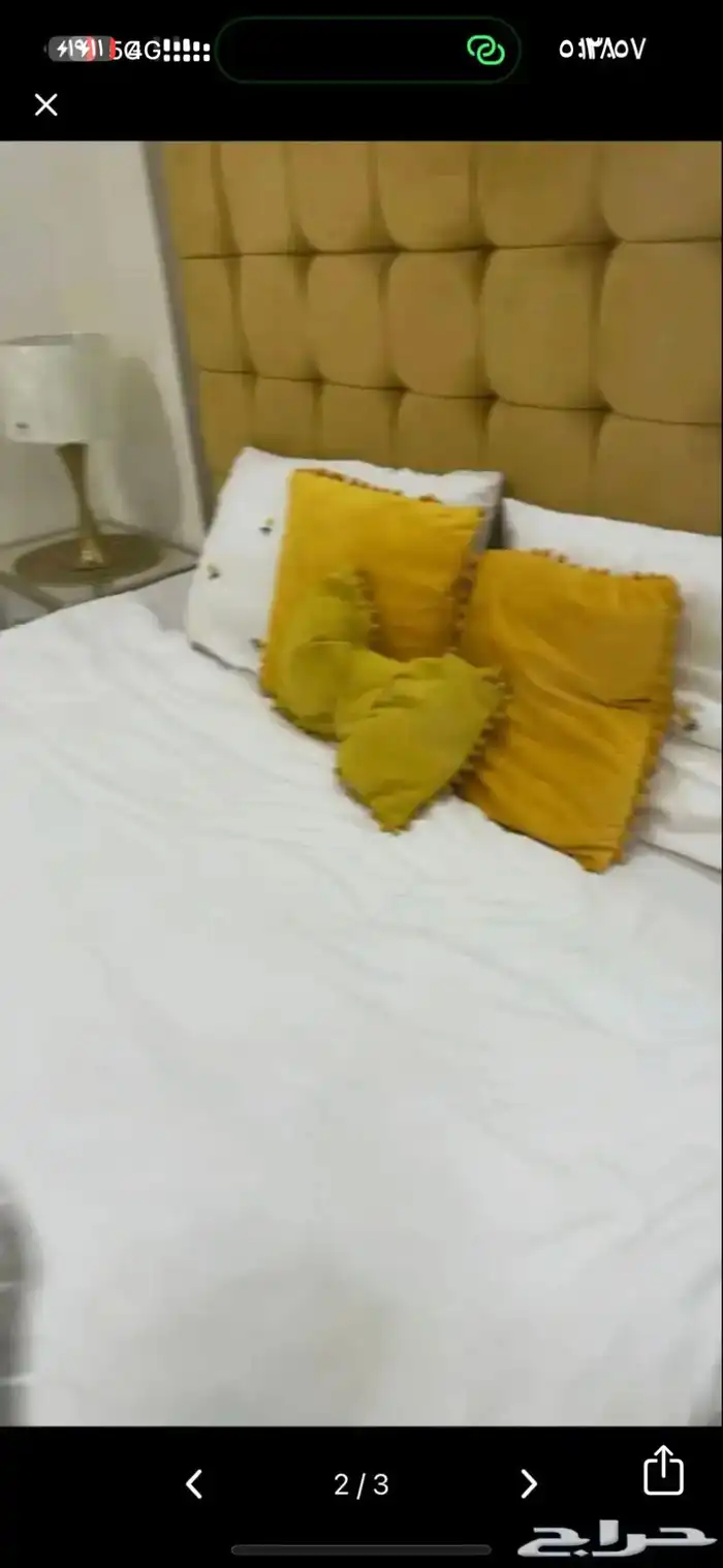 سرير نفرين للبيع مع طاولات جانبيه 0
