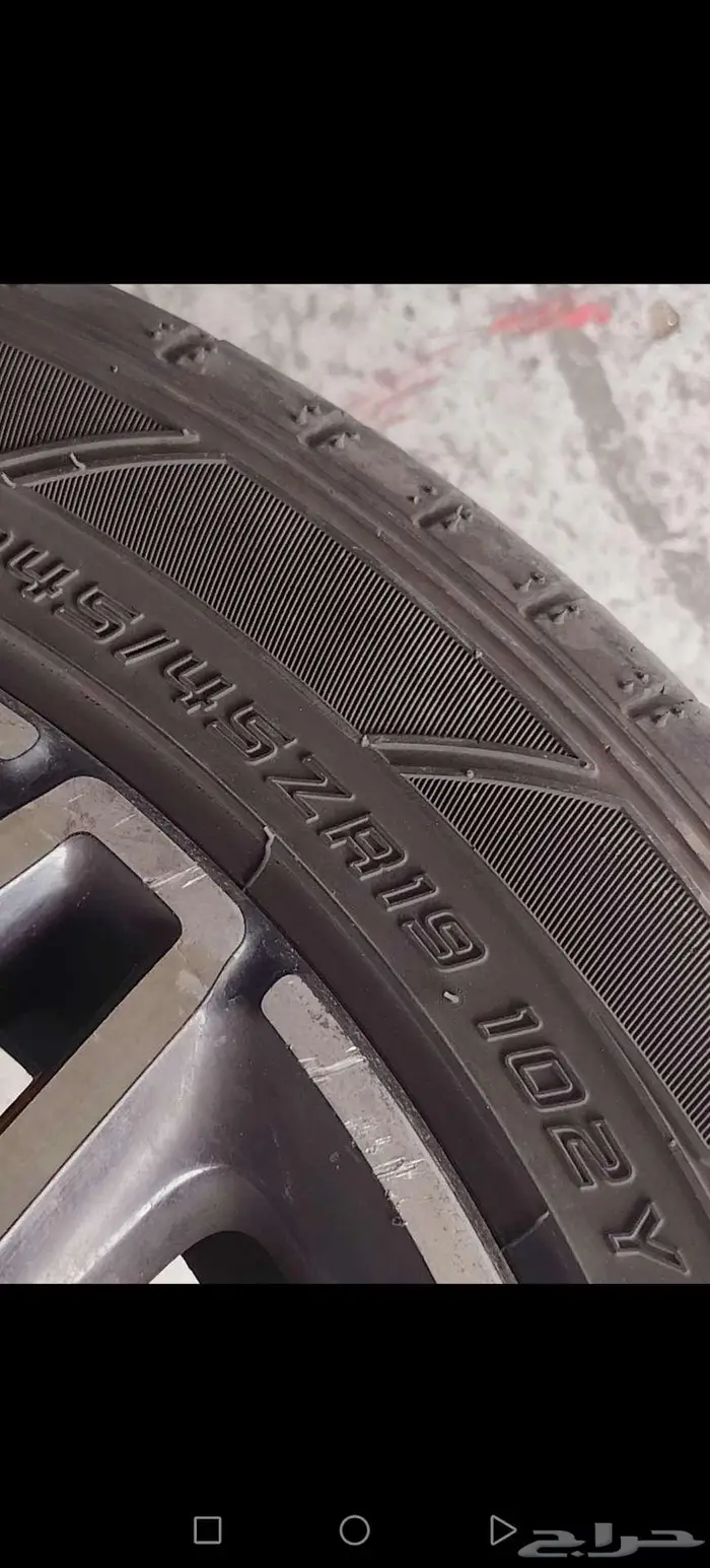 جنوط مرسيدس أصلية عرضين وكاله AMG مع الكفرات 3