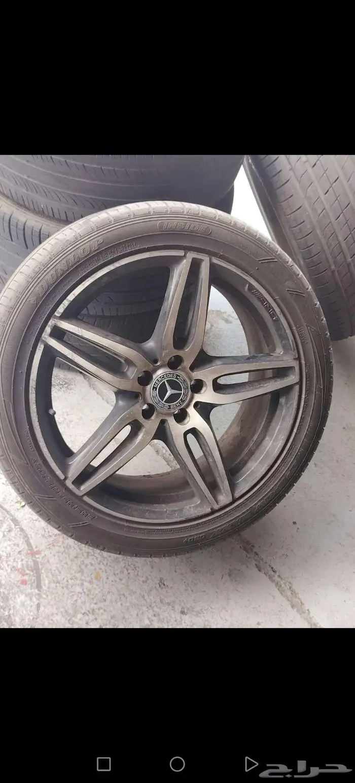 جنوط مرسيدس أصلية عرضين وكاله AMG مع الكفرات 0