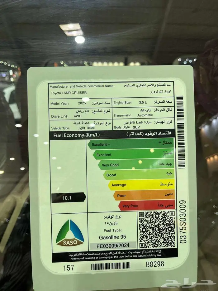 عرض خاص تويوتا لاندكروزر GXR L4 بنزين موديل 2025 لوحات 12