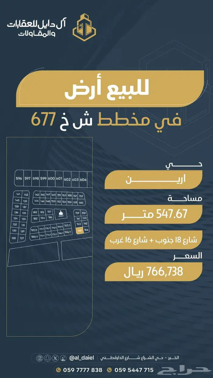 للبيع اراضي بمساحات مختلفه في مخططات العزيزيه الخبر 22