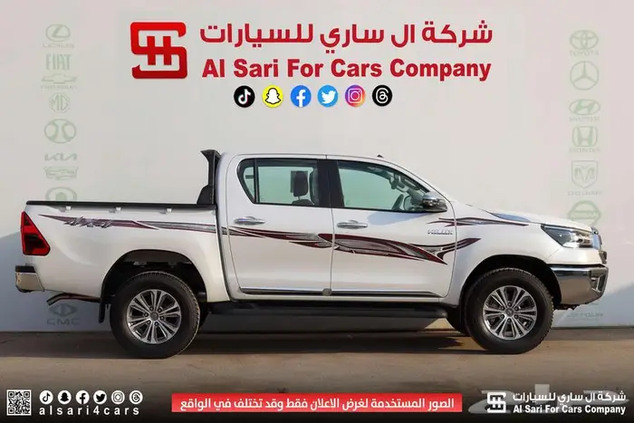 تويوتا هايلوكس S GLX بنزين اتوماتيك 2025 اقساط بنوك وشركات 12