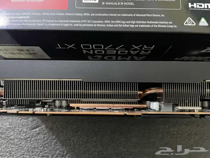 كرت شاشة amd rx7700xt gpu rx 7700 xt 12GB OC ثلاث مراوح 6