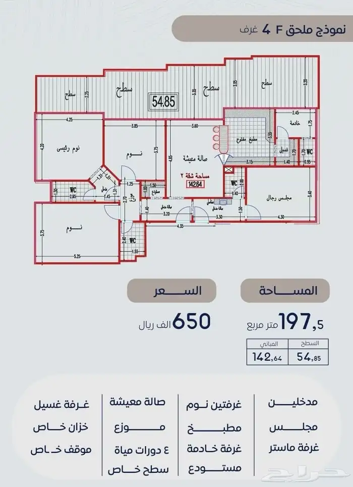 شقق تمليك تحت الانشاءبجانب جامع السريع بطحاء قريش ب 369 الف 10