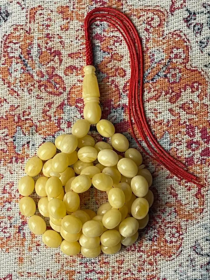 مسباح كهرمان طبيعي حر بيض حمام 4