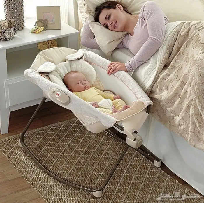 جلاسة وسرير للمواليد - كرسي هزاز للاطفال الرضع بتصميم مميز 3