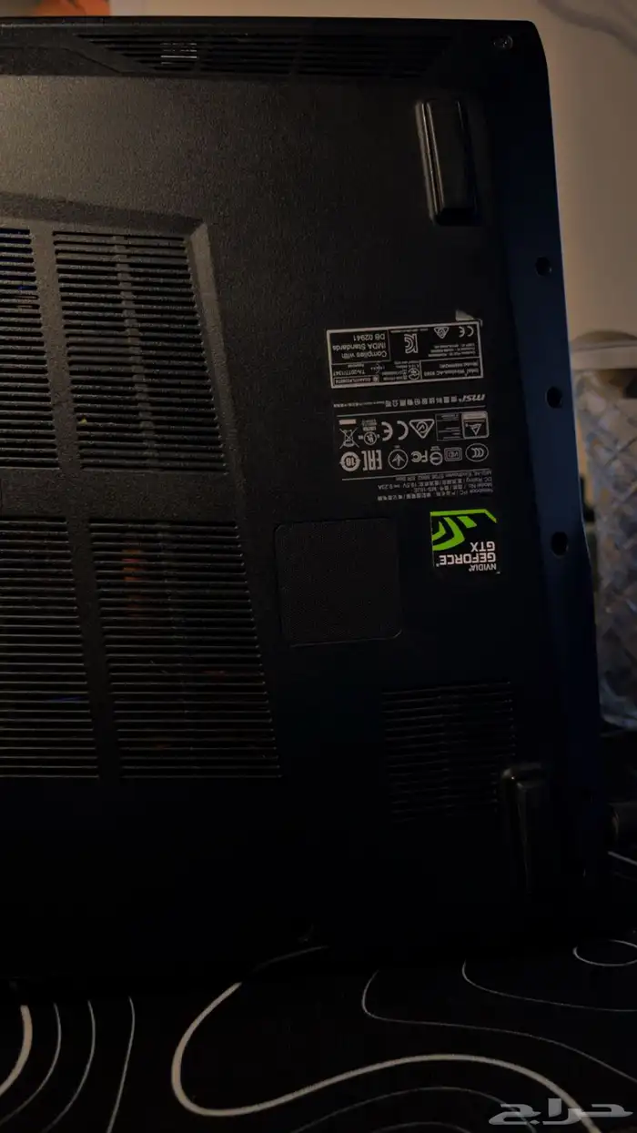 لابتوب قيمنق msi معالج i7 رام 16 1
