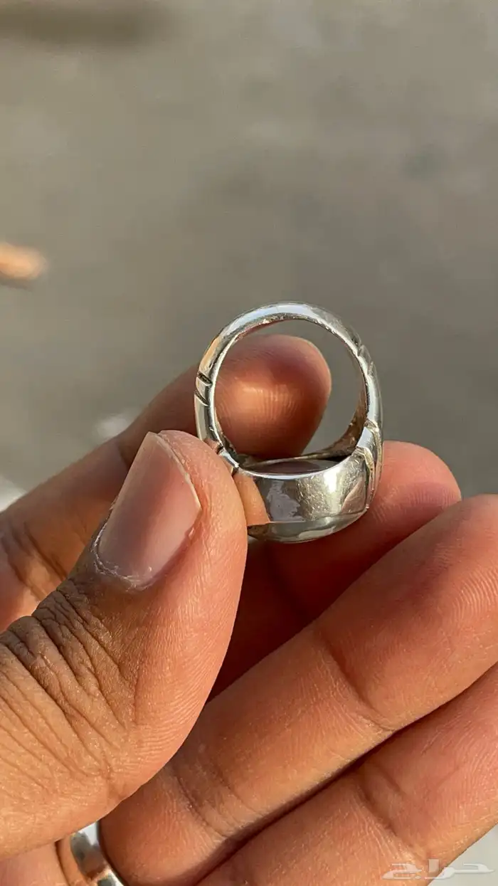 خاتم بحجر داوودي او عين الذيب يمني 15