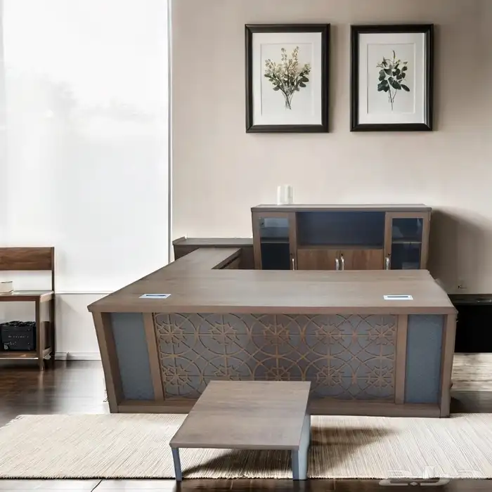 office furniture جديد طقم مكتب مدير و مكاتب كامل مع كراسي 35