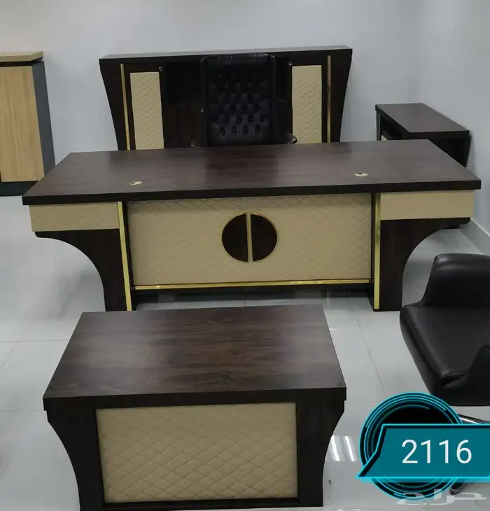 office furniture جديد طقم مكتب مدير و مكاتب كامل مع كراسي 4