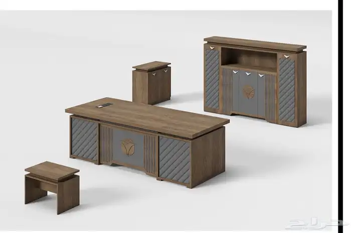 office furniture جديد طقم مكتب مدير و مكاتب كامل مع كراسي 7